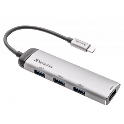 Концентратор Verbatim USB Type-C MP Hub 4 x USB 3.2 G1 (49147)