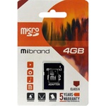 Карта пам'яті Mibrand 4GB mircroSD class 6 (MICDC6/4GB-A)