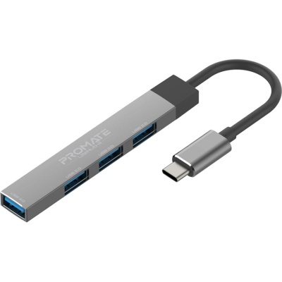Концентратор Promate USB-C 4-in-1 порти Promate litehub-4.grey (litehub-4.grey)