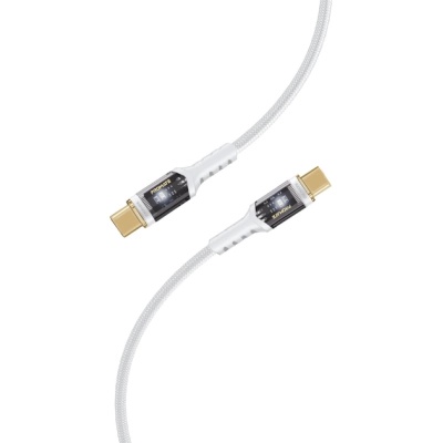 Дата кабель USB-C to USB-C lucidline-cc200.white Promate (lucidline-cc200.white)