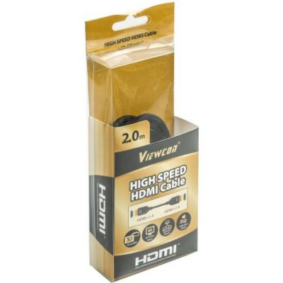 Кабель мультимедийный HDMI to HDMI 2.0m Viewcon (VC-HDMI-509-2m)