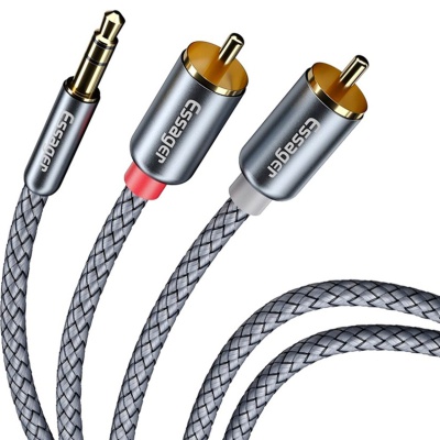 Кабель мультимедійний 3.5mm M to 2xRCA M 3.0m Essager (EYPZJ-MYC0G)