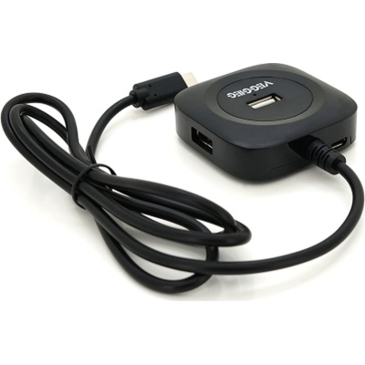 Концентратор VEGGIEG USB-C 4xUSB 2.0 0.2m black (YT-TC-V-C240)