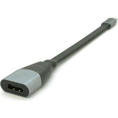 Перехідник USB-C to HDMI F 0.18m black-gray Voltronic (Type-C(M)/HDMI(F)flat18cm)