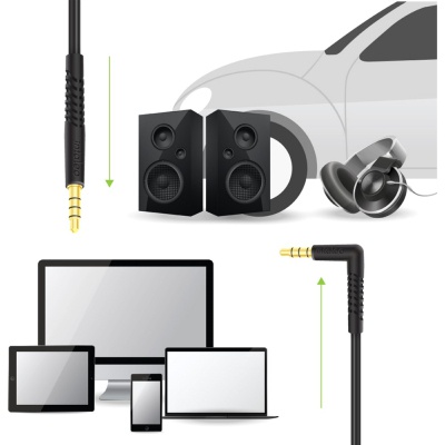 Кабель мультимедійний CBFLEXAL1 AUX 1.2m L-type Intaleo (1283126559594)
