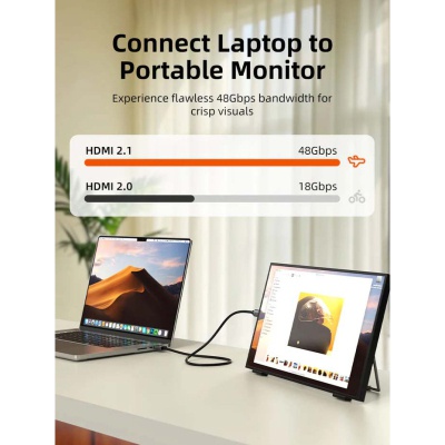 Кабель мультимедійний HDMI micro M to HDMI M 0.5m 8K60Hz Cabletime (CA915873)