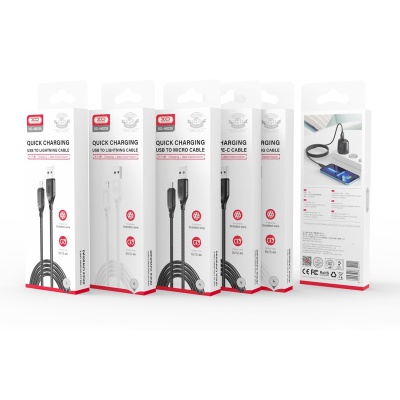 Дата кабель USB 2.0 AM to Micro 5P 1.0m braided white XO (NB235_M_White)