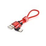 Дата кабель USB 2.0 AM to USB-C 0.2m 2.4A red VEGGIEG (YT-UT-20R)