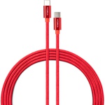 Дата кабель USB-C to USB-C 1.0m 60W Nylon Red Vinga (VCDCCCM531)