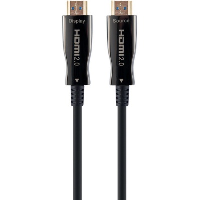 Кабель мультимедійний HDMI to HDMI 10.0m AOC V.2.0, 4K 60Hz Gold Cablexpert (CCBP-HDMI-AOC-10M-02)