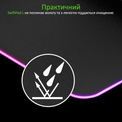 Килимок для мишки Vertux SwiftPad-L Black (swiftpad-l.black)
