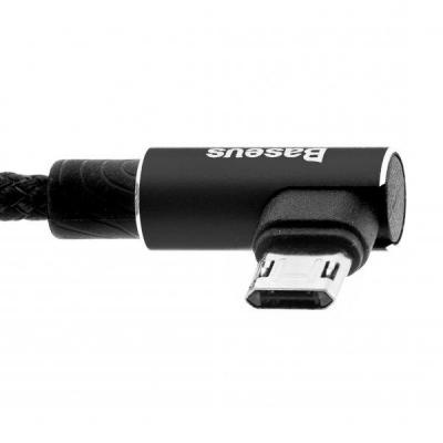 Дата кабель Baseus USB 2.0 AM to Micro 5P 1.0m MVP Elbow Black (CAMMVP-A01)