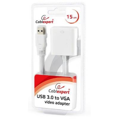 Переходник USB3.0 - VGA Cablexpert (AB-U3M-VGAF-01-W)