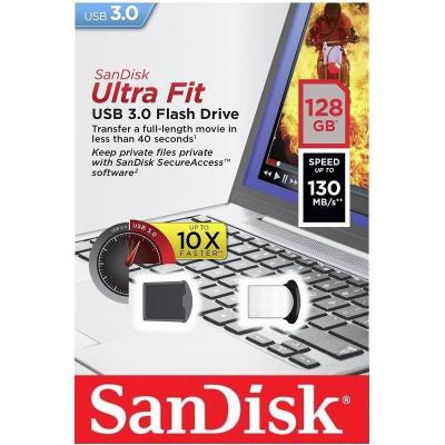 USB флеш накопитель SANDISK 128Gb Cruzer Fit Ultra USB 3.0 (SDCZ43-128G-G46)