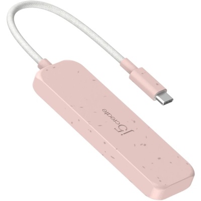 Концентратор J5create USB-C to 4xUSB-C 3.2 10Gbps rose (JCH345ER-N)