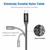 Дата кабель USB 3.0 AM to Type-C 1.0m 2.4A Choetech (AC0007)