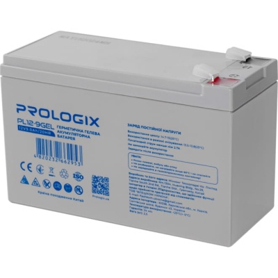 Батарея до ДБЖ Prologix 12V-9Ah GEL (PL12-9GEL)