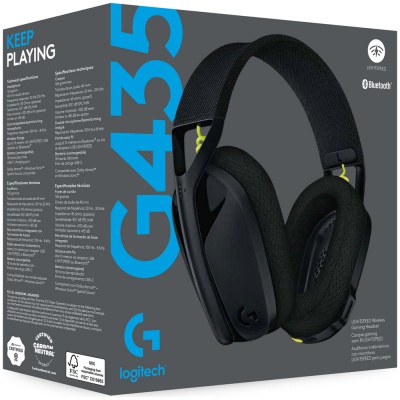 Навушники Logitech G435 Lightspeed Wireless Gaming Headset Black (981-001050)