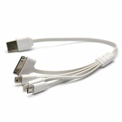 Дата кабель USB 2.0 AM - Mini, Micro, Lightning, I-Pod, 0.3м PowerPlant (KABUSBALL)
