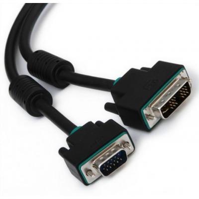 Кабель мультимедийный DVI-I(Single link) Plug- VGA Plug 1.5m Prolink (PB464-0150)