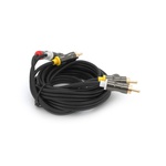 Кабель мультимедійний 3xRCA M to 3xRCA M 3.0m black VEGGIEG (YT-AV303)