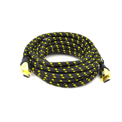 Кабель мультимедійний HDMI M to HDMI M 5.0m V2.1 8K60Hz 4K120Hz black/gold Ritar (YT-HDMI(M)/(M)V2.1-5.0m/19950)