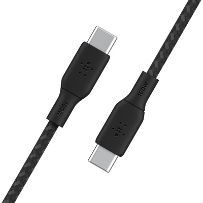 Дата кабель USB-C to USB-C 3.0m 100W black Belkin (CAB014BT3MBK)