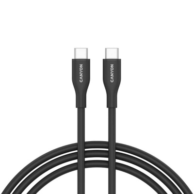 Дата кабель USB-C to USB-C 1.0m CC60SC10 60W Silicon Black Canyon (CNS-CC60SC10B)