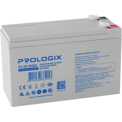 Батарея до ДБЖ Prologix 12V-9Ah GEL (PL12-9GEL)