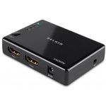 Коммутатор видео Belkin HDMI SwitchBox High Speed w/Ethernet, (4 вх, 1 вых) (F3Y045bf)