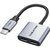Перехідник USB-C M to USB-C F Audio + USB-C F PD60W Cabletime (CA915781)