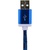 Дата кабель LogicPower USB 2.0 -> Lightning 1м Bl (кожа) синий /Retail (5136)