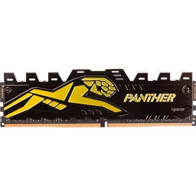 Модуль пам'яті для комп'ютера DDR4 8GB 2666 MHz Panther Black/Gold Apacer (AH4U08G26C08Y7GAA-1)