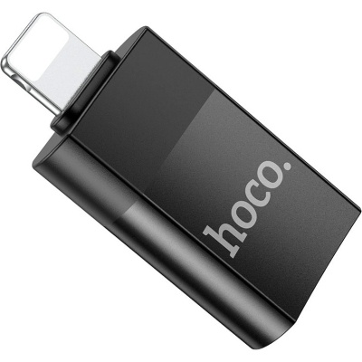 Перехідник UA17 Lightning M to USB F USB2.0 no data transfer Black HOCO (6931474761989)