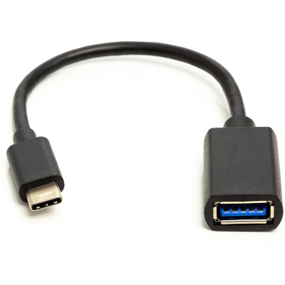 Дата кабель OTG USB 2.0 AF to Type-C 0.1m PowerPlant (CA911837)