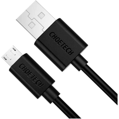 Дата кабель USB 2.0 AM to Micro 5P 1.2m 2.4A PVC Choetech (AB003)