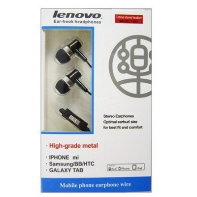 Наушники Lenovo HF (3.5') with mic Black (206 / 31974)