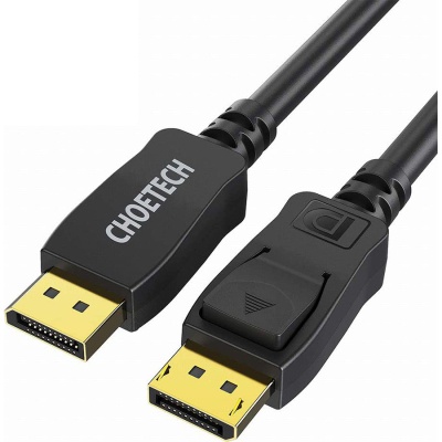 Кабель мультимедійний DisplayPort to DisplayPort 2.0m V1.4, 8K 60Hz PVC Choetech (XDD01)