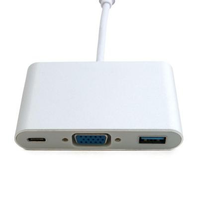 Переходник EXTRADIGITAL USB Type-C to VGA/USB 3.0/Type-C (0.15m) (KBV1690)