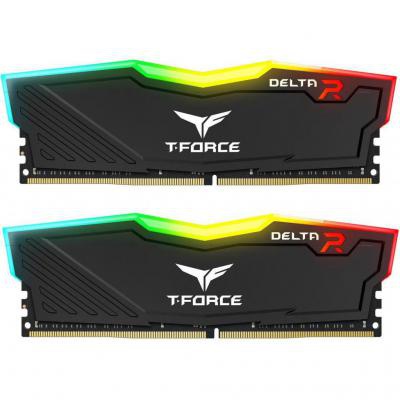 Модуль памяти для компьютера DDR4 8GB (2x4GB) 2666 MHz T-Force Delta Black RGB Team (TF3D48G2666HC15BDC01)