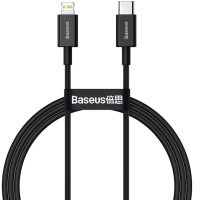 Дата кабель USB-C to Lightning 1.0m 20W Superior Series Black Baseus (CATLYS-A01)