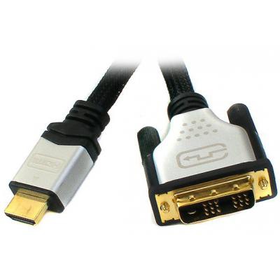 Кабель мультимедийный HDMI to DVI 18+1pin M, 3.0m Viewcon (VD 103-3m.)