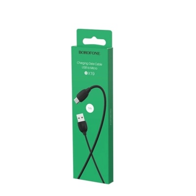 Дата кабель USB 2.0 AM to Micro 5P 1.0m 2.4A black BOROFONE (6931474701770)