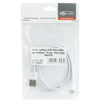Дата кабель GEMIX Apple Lighting to USB iPhone5 1.0m (GC 1923)