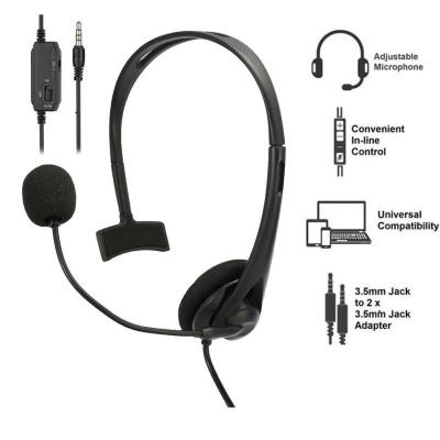Навушники 2E CH11 Mono 3.5mm / 2*3.5mm (2E-CH11MJ)