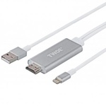 Переходник 2E Lightning to HDMI with USB A Male Cable, Alumium Shell,2 m (2EW-2327)