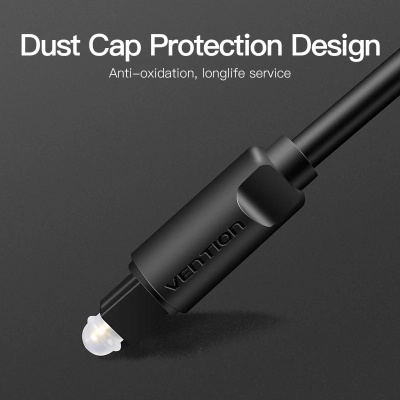 Кабель мультимедійний Optical Toslink 2.0m black Vention (BAEBH)