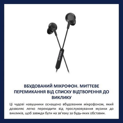 Навушники Philips TAE5008BK/00 USB-C Black (TAE5008BK/00)