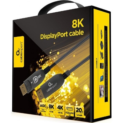 Кабель мультимедійний DisplayPort to DisplayPort 30.0m V.1.4 8K 60Hz/4K 120Hz Optic (AOC) Cablexpert (CC-DP8K-AOC-30M)