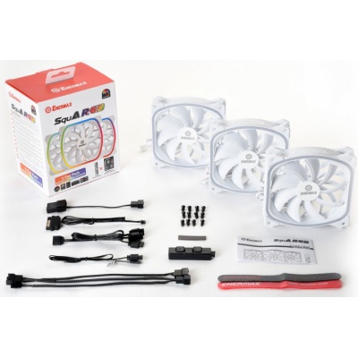 Кулер для корпуса Enermax SQUA RGB WHITE 3x 120 mm (3 PACK) (UCSQARGB12P-W-BP3)
